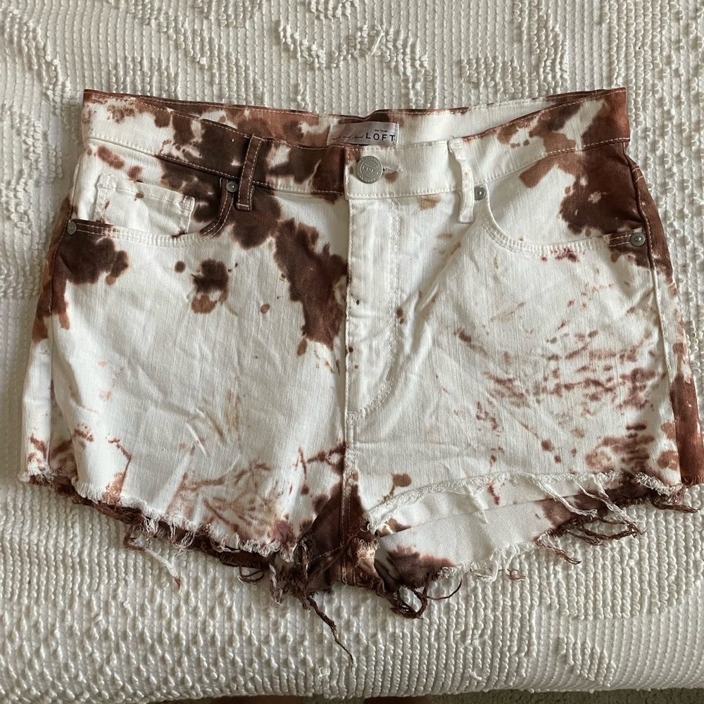 COW PRINT high waisted shorts